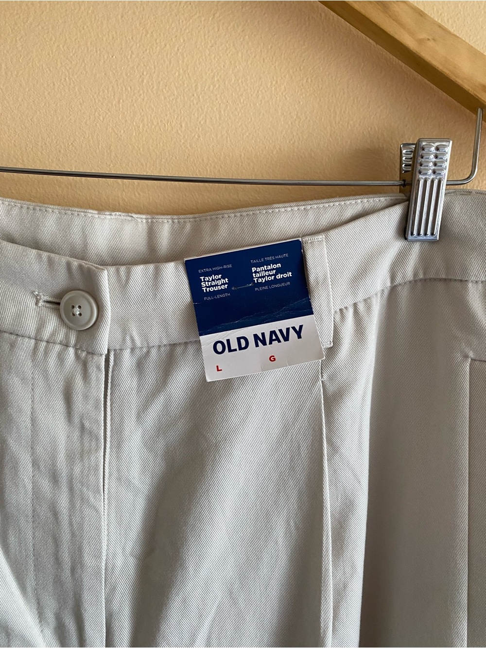 Old Navy Taylor High Rise Straight Cargo Trousers Woman Large Adjustable Waist - Picture 5 of 15